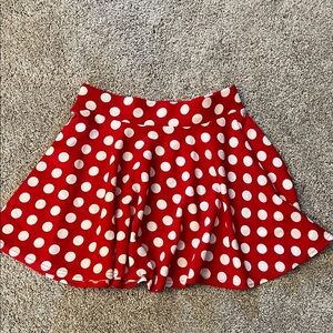 Red Minnie Mouse style Polka Dot Skirt